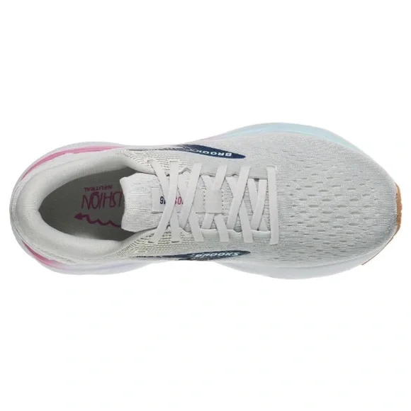 Brooks Ghost 16 Athletic Running Sneakers Shoes Womens 8 White/Grey/Blue/Pink - Picture 3 of 10
